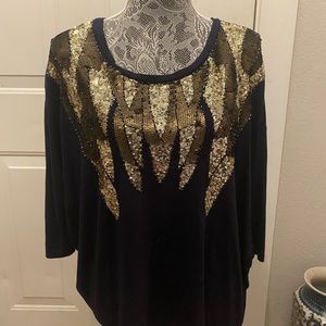 Gold sequin shirt